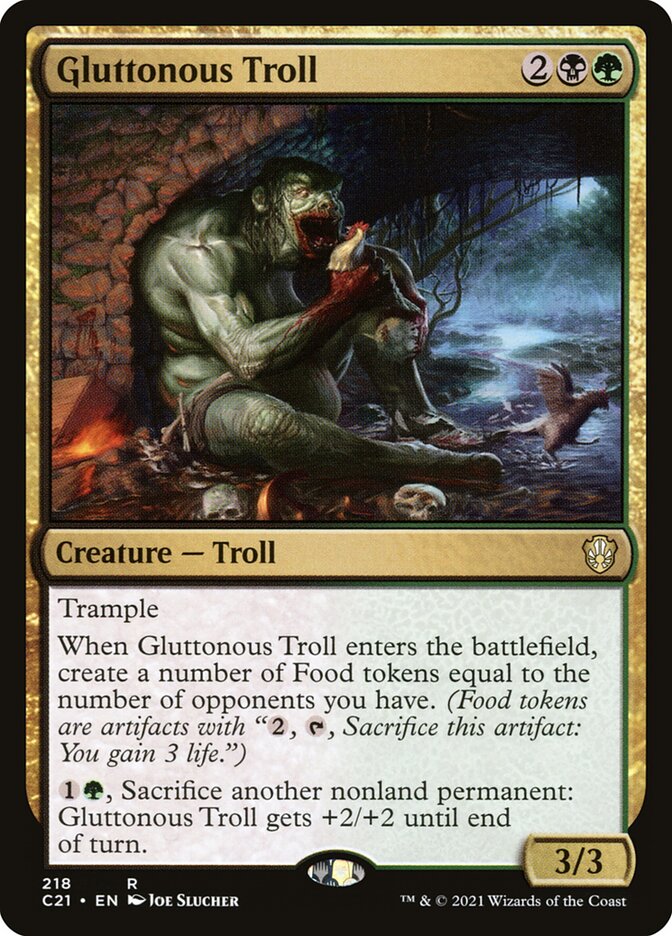 Gluttonous Troll 218 (Commander 2021)  | Good Games Adelaide SA