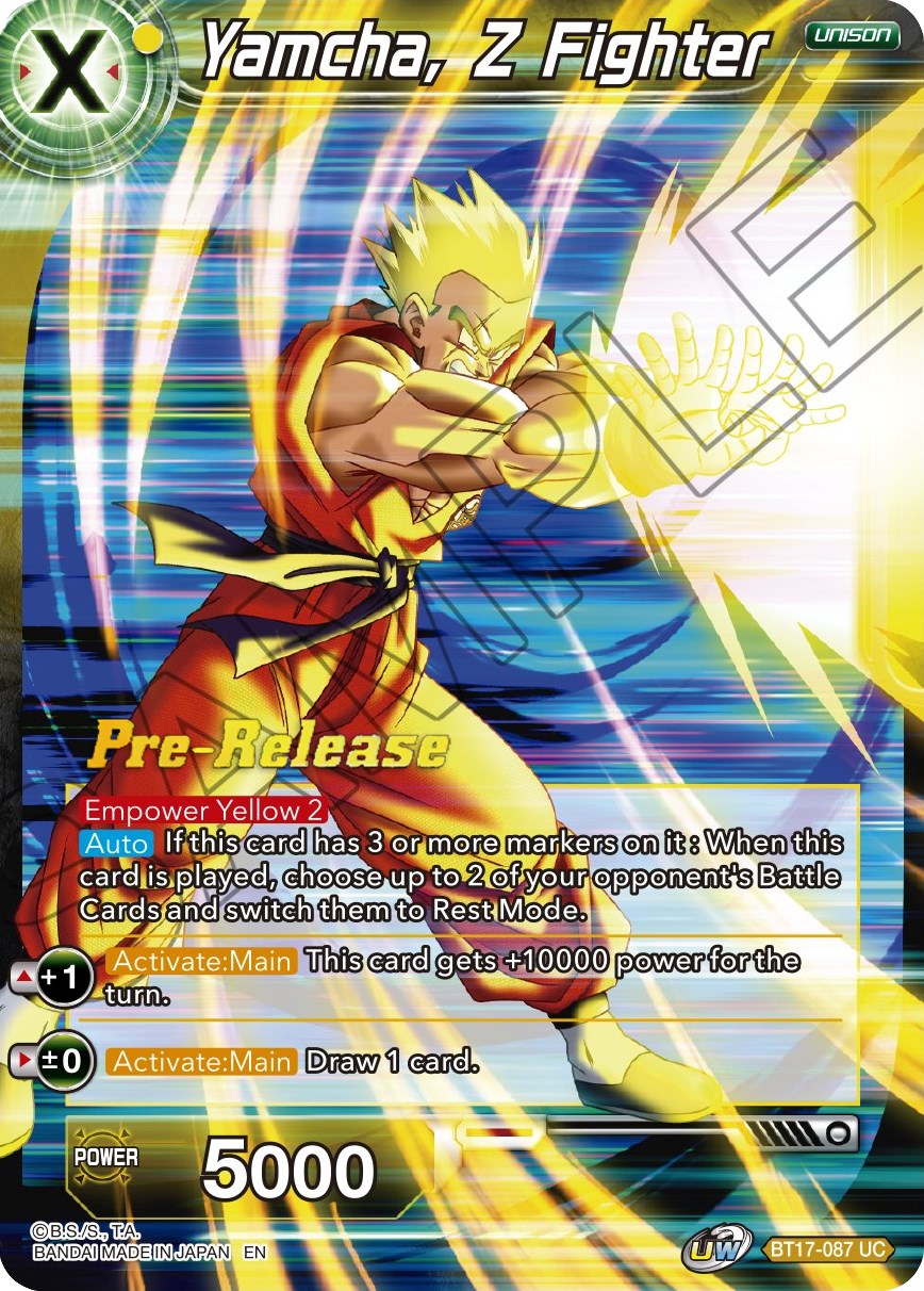 Yamcha, Z Fighter (BT17-087) [Ultimate Squad Prerelease Promos] | Good Games Adelaide SA