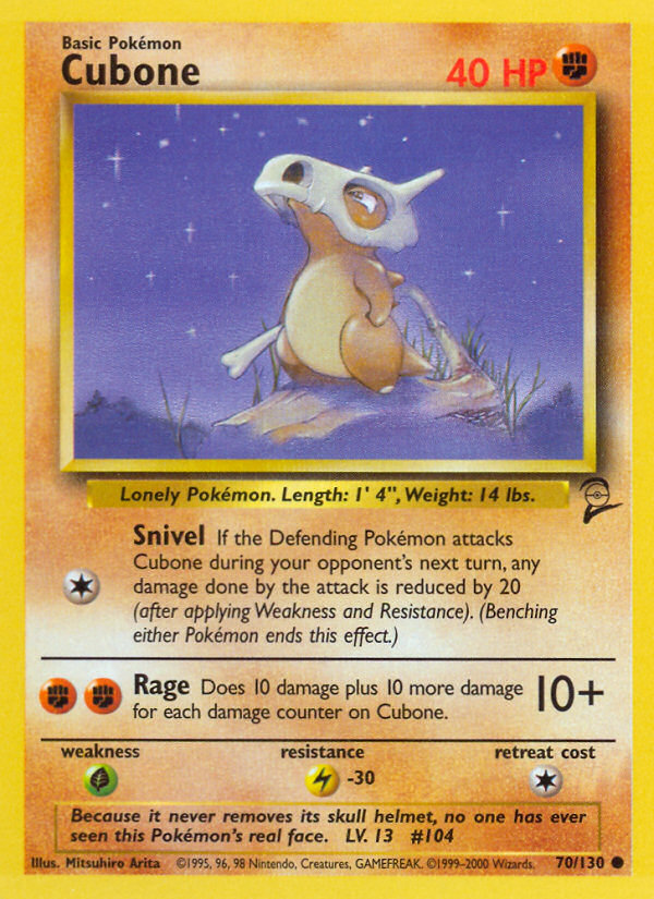 Cubone (70/130) [Base Set 2] | Good Games Adelaide SA