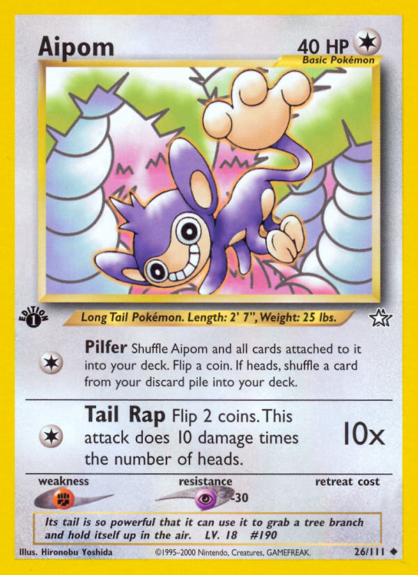 Aipom (26/111) [Neo Genesis 1st Edition] | Good Games Adelaide SA