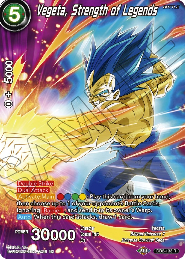 Vegeta, Strength of Legends (DB2-133) [Theme Selection: History of Vegeta] | Good Games Adelaide SA