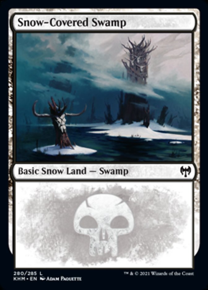 Snow-Covered Swamp (280) [Kaldheim] | Good Games Adelaide SA