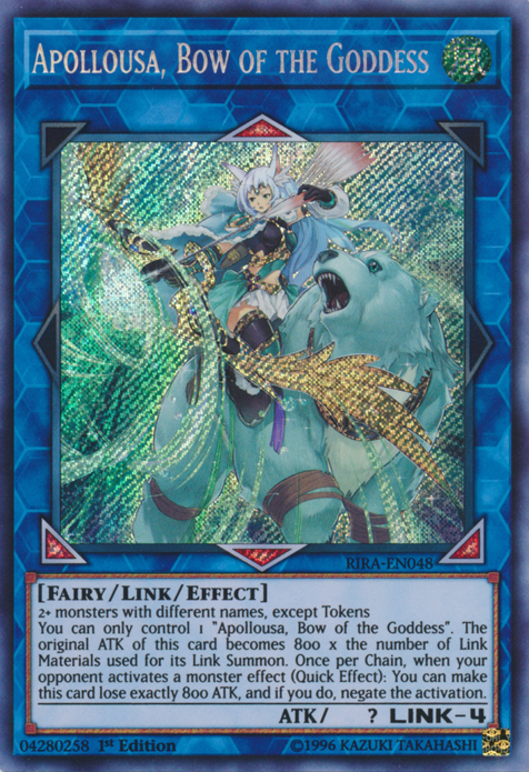 Apollousa, Bow of the Goddess [RIRA-EN048] Secret Rare | Good Games Adelaide SA