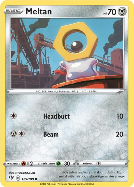 Meltan 129/189 (SWSH03: Darkness Ablaze)  | Good Games Adelaide SA