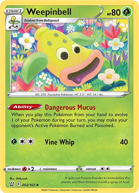 Weepinbell 002/163 (SWSH05: Battle Styles)  | Good Games Adelaide SA