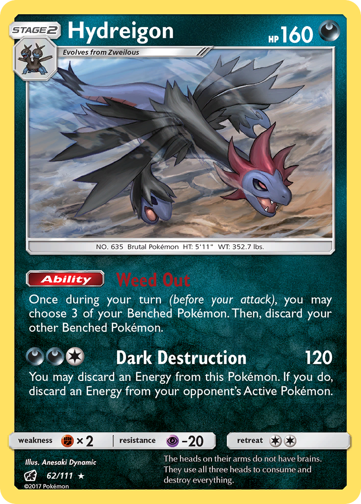 Hydreigon (62/111) [Sun & Moon: Crimson Invasion] | Good Games Adelaide SA