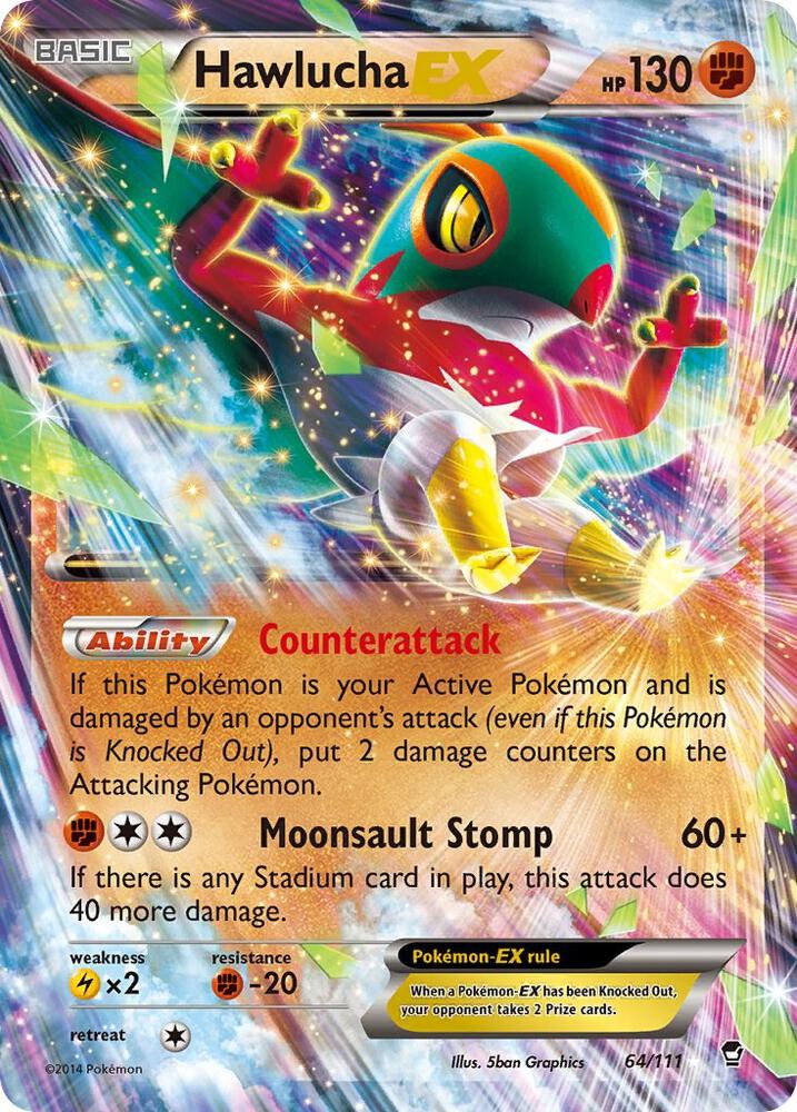 Hawlucha EX 64/111 (XY - Furious Fists)  - Holofoil | Good Games Adelaide SA