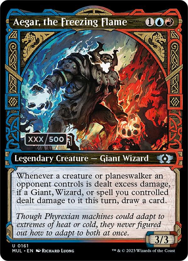 Aegar, the Freezing Flame Seralized 161 (March of the Machine: Multiverse Legends)  - Double Rainbow Foil | Good Games Adelaide SA