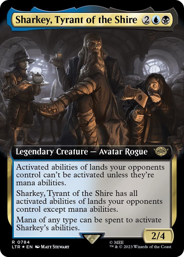 Sharkey, Tyrant of the Shire 784 (Universes Beyond: The Lord of the Rings: Tales of Middle-earth)  - Extended Art Surge Foil | Good Games Adelaide SA