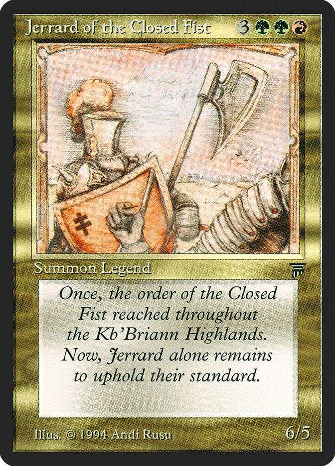 Jerrard of the Closed Fist [Legends] | Good Games Adelaide SA