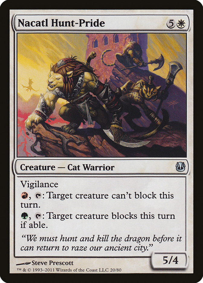 Nacatl Hunt-Pride 20 (Duel Decks: Ajani vs. Nicol Bolas)  | Good Games Adelaide SA