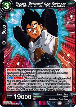 Vegeta, Returned from Darkness (Starter Deck - Shenron's Advent) (SD7-03) [Miraculous Revival] | Good Games Adelaide SA