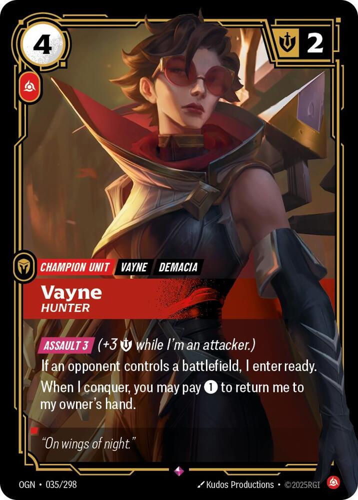 Vayne Hunter 035/298 (Origins)  - Foil | Good Games Adelaide SA