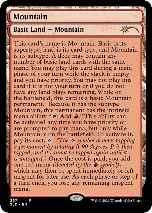 Mountain 257 Full Text Lands 257 (Secret Lair Drop Series)  | Good Games Adelaide SA