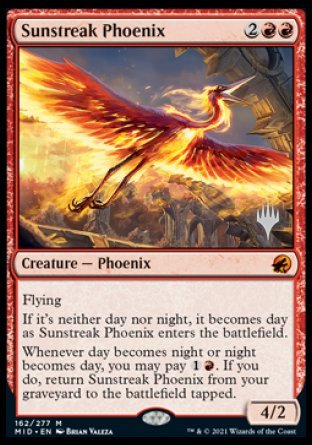 Sunstreak Phoenix (Promo Pack) [Innistrad: Midnight Hunt Promos] | Good Games Adelaide SA