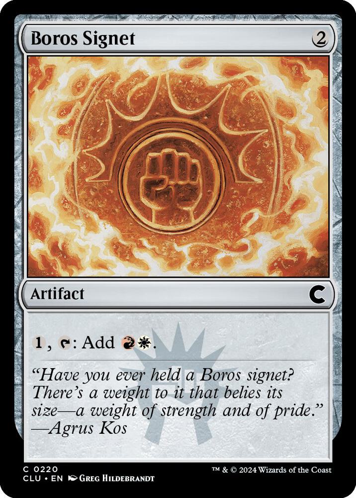 Boros Signet 220 (Ravnica: Clue Edition)  | Good Games Adelaide SA