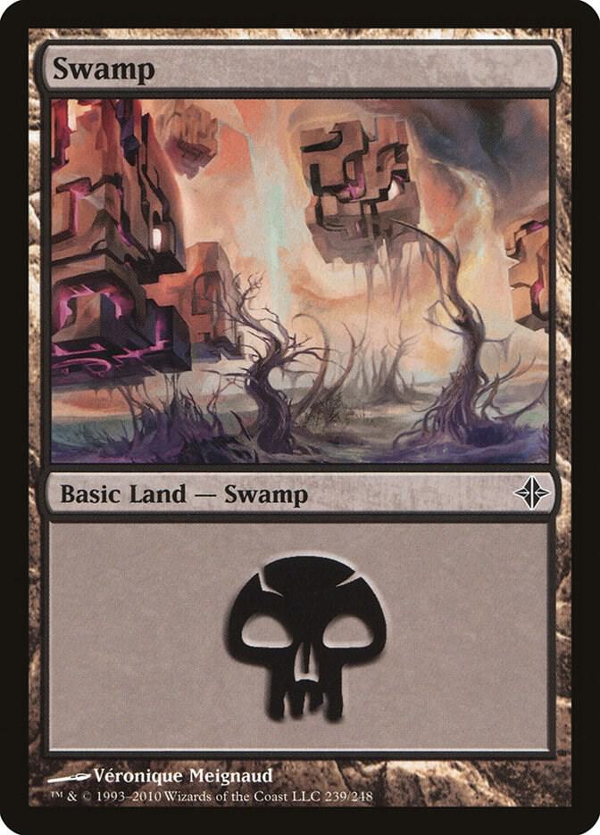 Swamp 239 (Rise of the Eldrazi)  - Foil | Good Games Adelaide SA