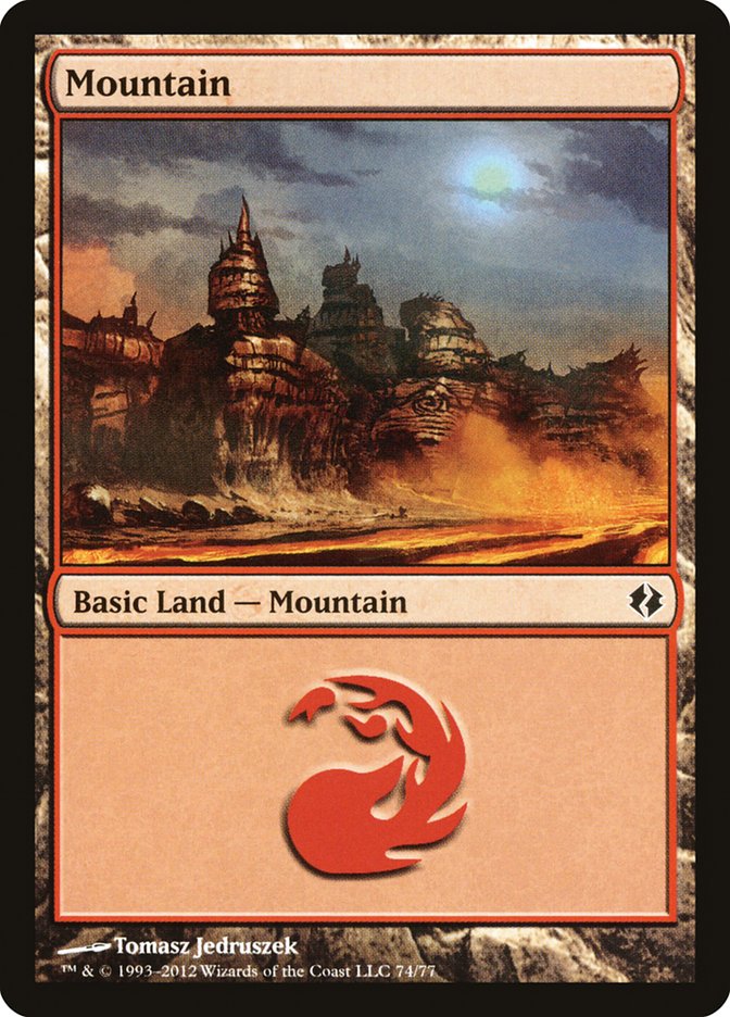 Mountain (74) [Duel Decks: Venser vs. Koth] | Good Games Adelaide SA