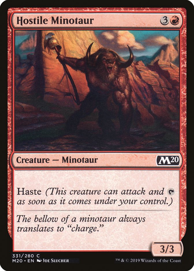 Hostile Minotaur [Core Set 2020] | Good Games Adelaide SA