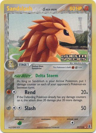 Sandslash (27/113) (Delta Species) (Stamped) [EX: Delta Species] | Good Games Adelaide SA