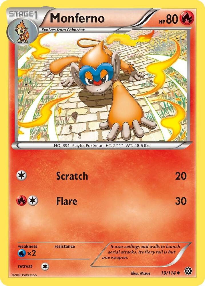 Monferno 19/114 (XY - Steam Siege)  | Good Games Adelaide SA