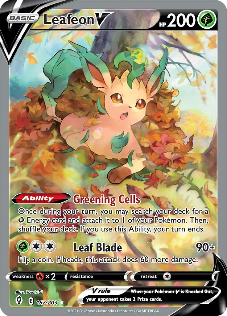 Leafeon V (167/203) [Sword & Shield: Evolving Skies] | Good Games Adelaide SA