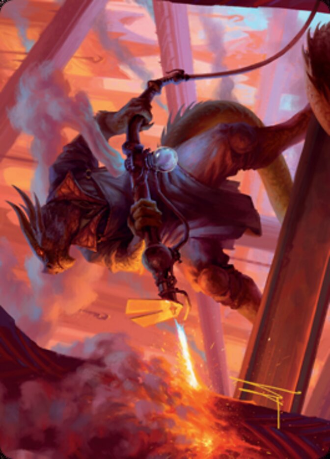 Plasma Jockey Art Card (Gold-Stamped Signature) [Streets of New Capenna Art Series] | Good Games Adelaide SA