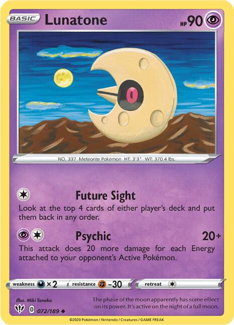 Lunatone 072/189 (SWSH03: Darkness Ablaze)  | Good Games Adelaide SA