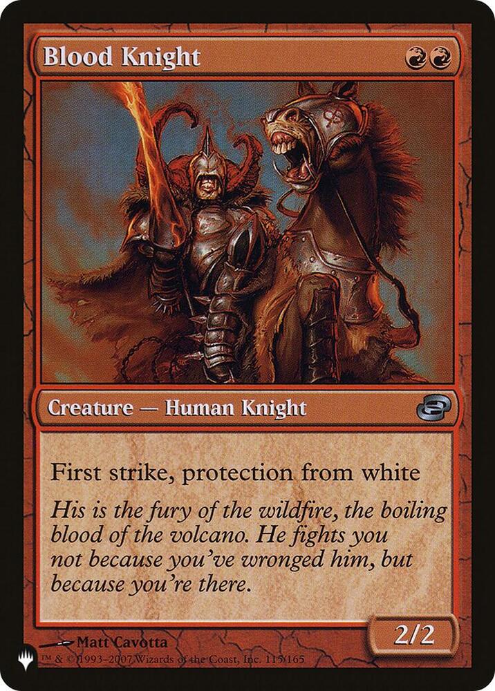 Blood Knight 115/165 (The List Reprints)  | Good Games Adelaide SA