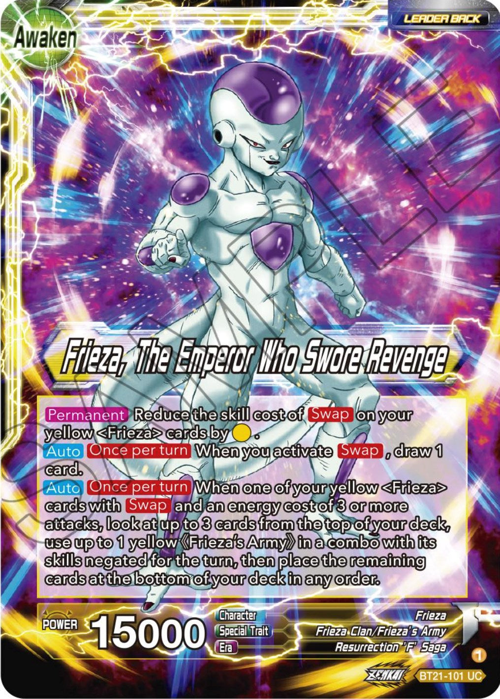 Frieza // Frieza, The Emperor Who Swore Revenge (BT21-101) [ZENKAI Series: Set 04] | Good Games Adelaide SA