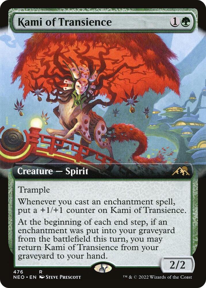 Kami of Transience 476 (Kamigawa: Neon Dynasty)  - Extended Art Foil | Good Games Adelaide SA
