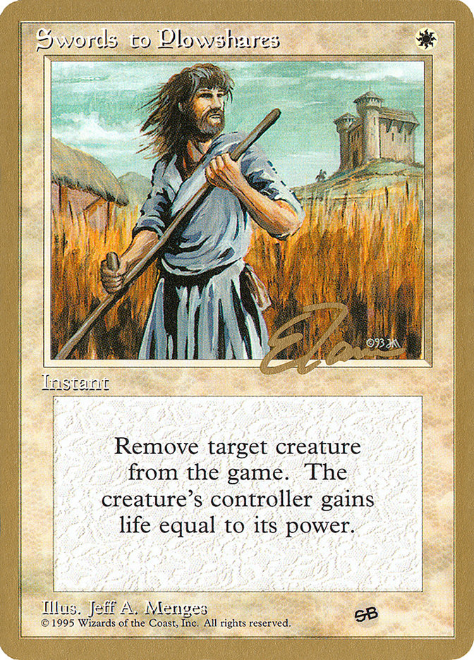 Swords to Plowshares (Eric Tam) (SB) [Pro Tour Collector Set] | Good Games Adelaide SA