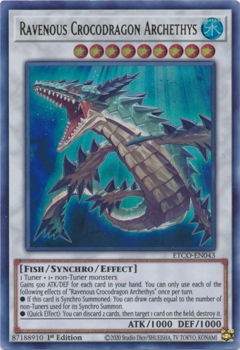 Ravenous Crocodragon Archethys [ETCO-EN043] Ultra Rare | Good Games Adelaide SA
