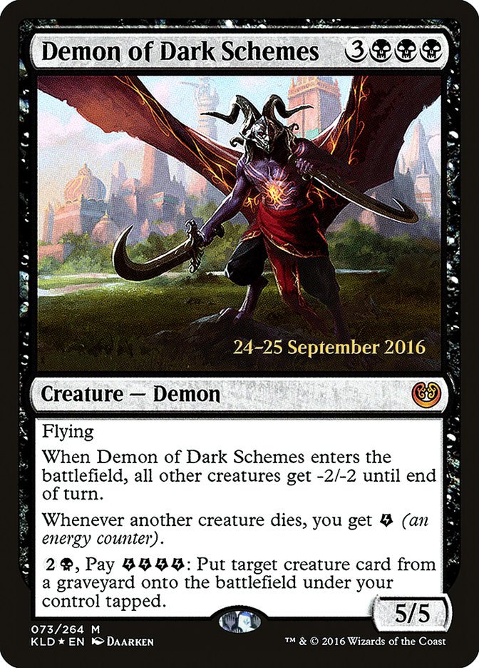 Demon of Dark Schemes [Kaladesh Promos] | Good Games Adelaide SA