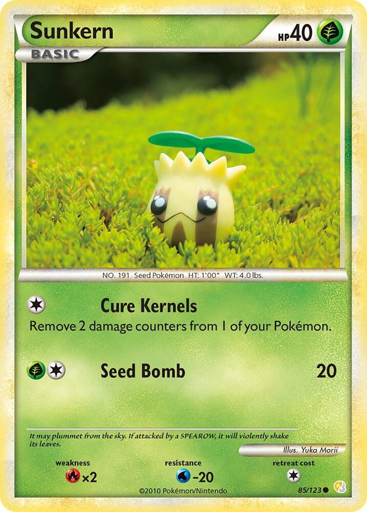 Sunkern 85/123 (HeartGold SoulSilver)  - Reverse Holofoil | Good Games Adelaide SA