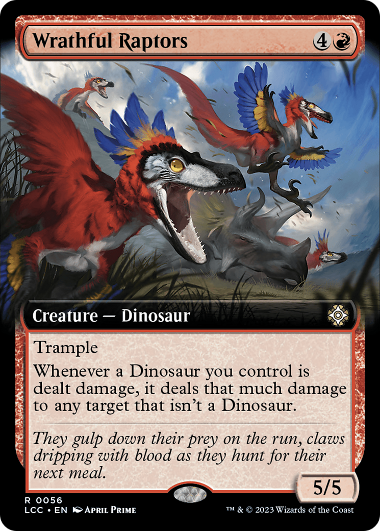 Wrathful Raptors (Extended Art) [The Lost Caverns of Ixalan Commander] | Good Games Adelaide SA