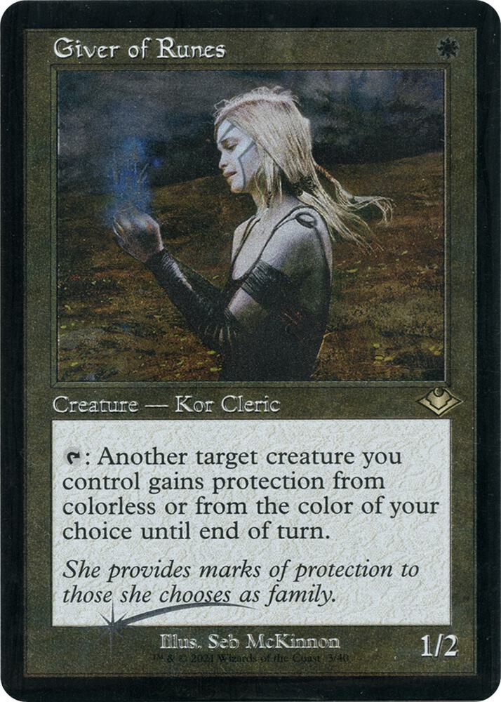 Giver of Runes 3 (Modern Horizons)  - Retro Etched Foil | Good Games Adelaide SA