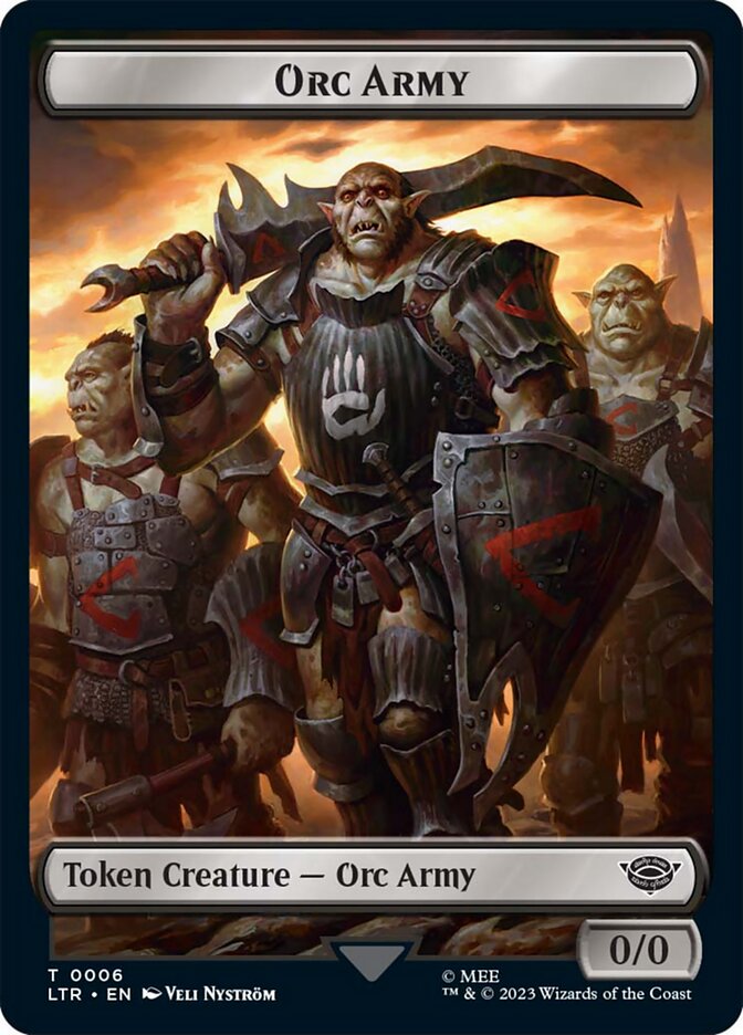 Orc Army Token (06) [The Lord of the Rings: Tales of Middle-Earth Tokens] | Good Games Adelaide SA
