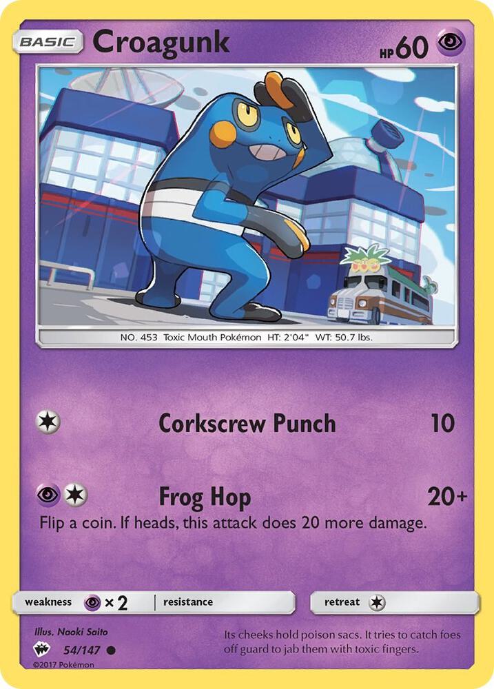 Croagunk 54/147 (SM - Burning Shadows)  | Good Games Adelaide SA