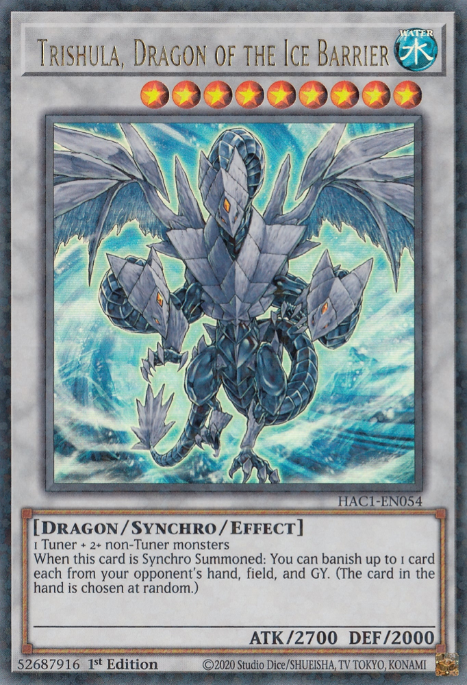 Trishula, Dragon of the Ice Barrier (Duel Terminal) [HAC1-EN054] Parallel Rare | Good Games Adelaide SA