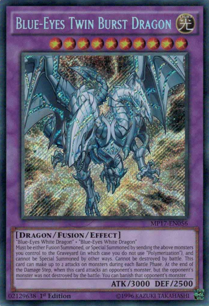 Blue-Eyes Twin Burst Dragon [MP17-EN056] Secret Rare | Good Games Adelaide SA