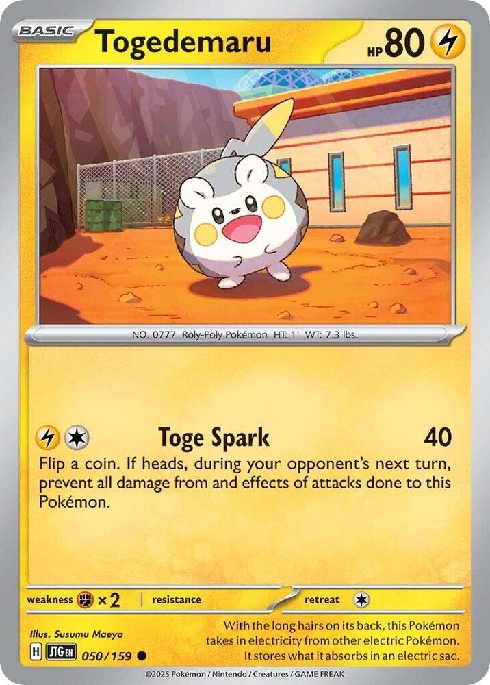 Togedemaru 050/159 (SV09: Journey Together)  - Reverse Holofoil | Good Games Adelaide SA