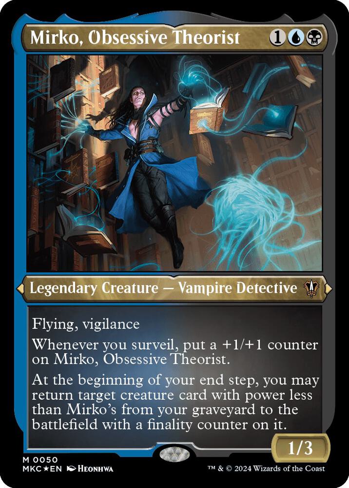 Mirko Obsessive Theorist Display Commander Thick Stock 50 (Commander: Murders at Karlov Manor)  - Foil | Good Games Adelaide SA