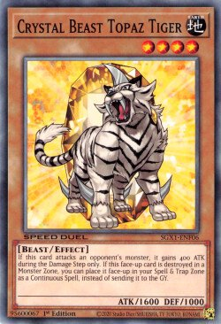 Crystal Beast Topaz Tiger [SGX1-ENF06] Common | Good Games Adelaide SA