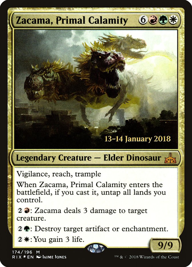 Zacama, Primal Calamity [Rivals of Ixalan Promos] | Good Games Adelaide SA