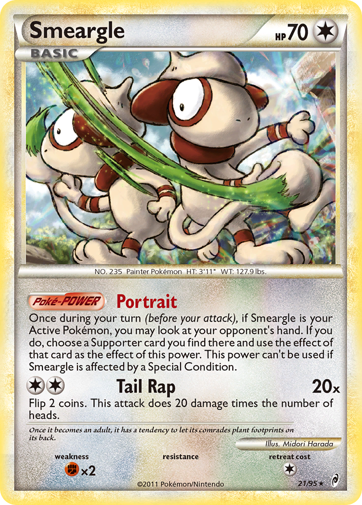 Smeargle (21/95) [HeartGold & SoulSilver: Call of Legends] | Good Games Adelaide SA