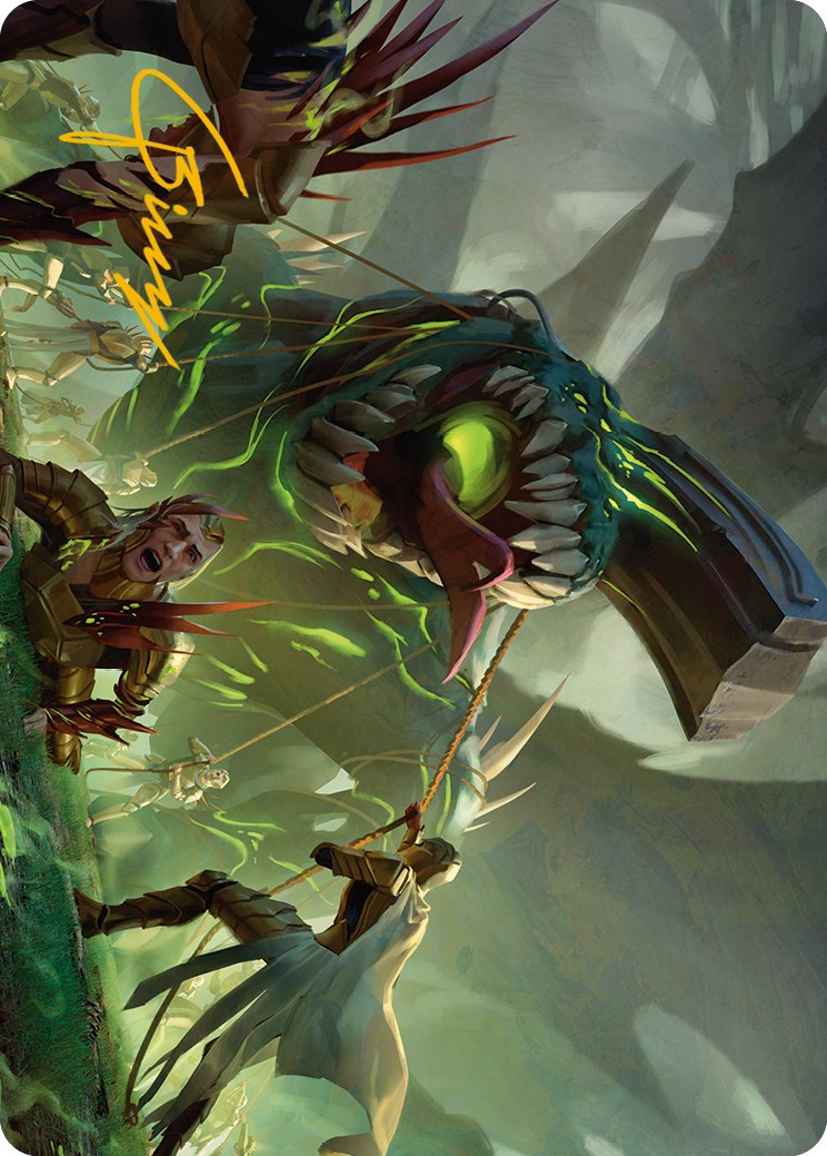 Noxious Assault Art Card (Gold-Stamped Signature) [Phyrexia: All Will Be One Art Series] | Good Games Adelaide SA