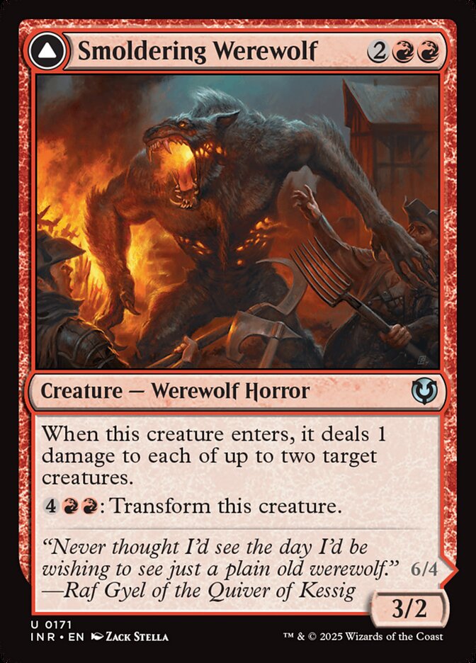Smoldering Werewolf // Erupting Dreadwolf 171 (Innistrad Remastered)  | Good Games Adelaide SA