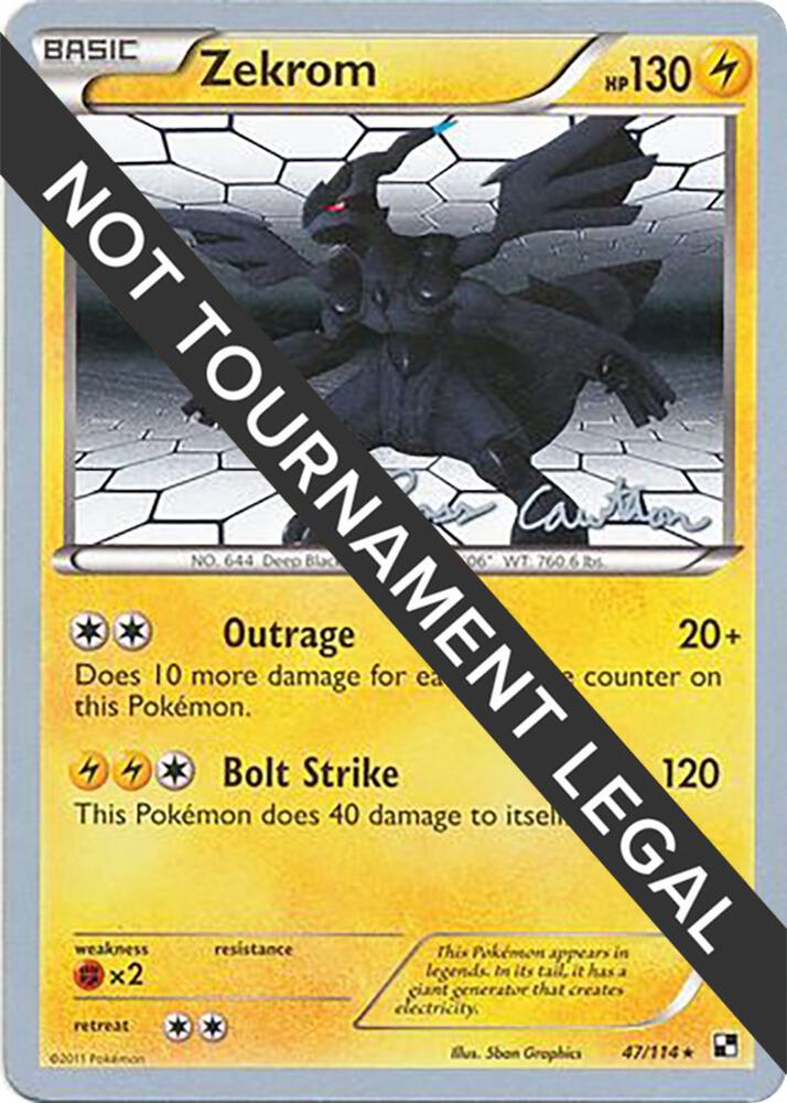 Zekrom 2011 Ross Cawthon 47/114 (World Championship Decks)  | Good Games Adelaide SA