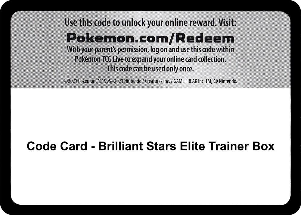 Code Card Brilliant Stars Elite Trainer Box  (SWSH09: Brilliant Stars)  | Good Games Adelaide SA